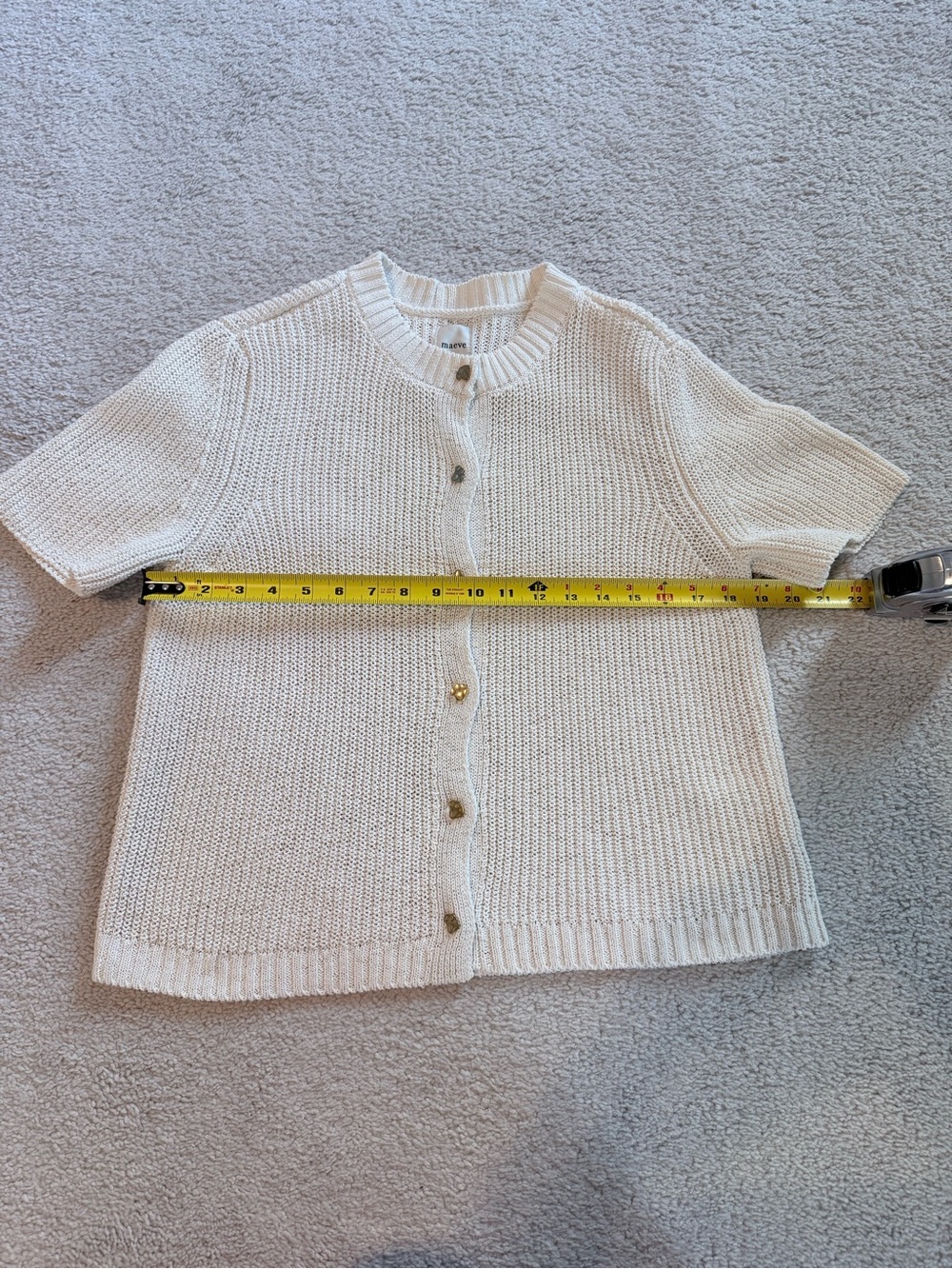 Anthropologie short sleeve sweater cardigan - Picture 9 of 12